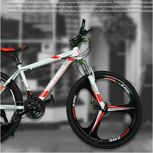 Siyibo GT-524 Macwheel MTB Cycle 26T Shimano Gears 21 Speed Dual Disc Brakes For Adults (White Red)
