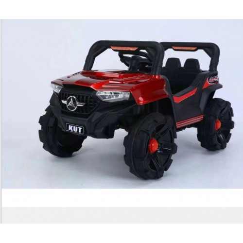 Electric Kids Car - Battery Operated Kids Ride On Car With Remote Control For Boys And Girls 3 to 8 Years - Jeep Off Roader Car 7399P - ( Red)