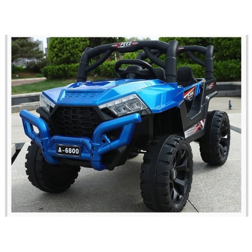 Electric Kids Car - Battery Operated Kids Ride On Car With Remote Control For Boys And Girls 2 to 6 Years - Jeep Off Roader Car A6800P - ( Blue)