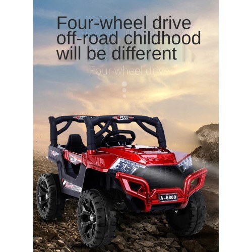 Electric Kids Car - Battery Operated Kids Ride On Car With Remote Control For Boys And Girls 2 to 6 Years - Jeep Off Roader Car A6800P - ( Blue) Electric Kids Car - Battery Operated Kids Ride On Car With Remote Control For Boys And Girls 2 to 6 Years - Jeep Off Roader Car A6800P - ( Blue)