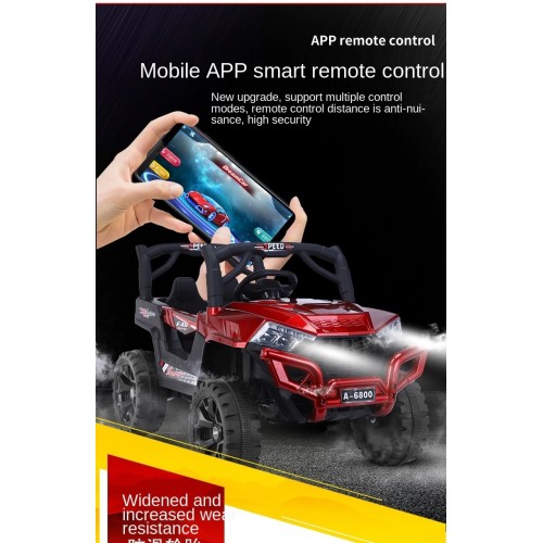 Electric Kids Car - Battery Operated Kids Ride On Car With Remote Control For Boys And Girls 2 to 6 Years - Jeep Off Roader Car A6800P - ( Blue) Electric Kids Car - Battery Operated Kids Ride On Car With Remote Control For Boys And Girls 2 to 6 Years - Jeep Off Roader Car A6800P - ( Blue)