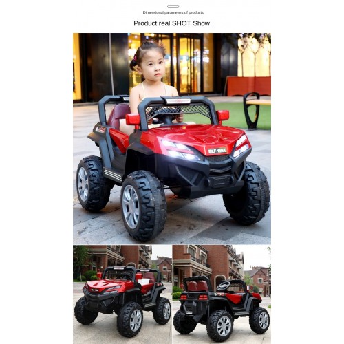 Kids Ride On Car - Battery Operated Electric Kids Car With Music And Light For Boys And Girls 3 to 8 Years - Jeep Kids Car CC102P - Red 