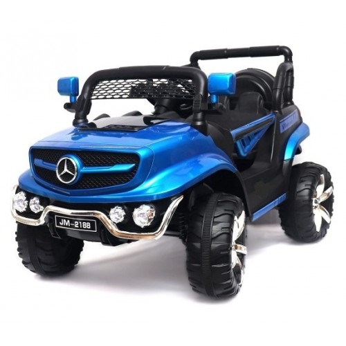 Electric Riding Car For Kids - Kids Ride On Jeep Car 12V Battery Operated For Boys And Girls 2 to 6 Years - Children Car JM288MP - Blue