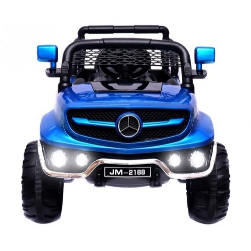 Electric Riding Car For Kids - Kids Ride On Jeep Car 12V Battery Operated For Boys And Girls 2 to 6 Years - Children Car JM288MP - Blue Electric Riding Car For Kids - Kids Ride On Jeep Car 12V Battery Operated For Boys And Girls 2 to 6 Years - Children Car JM288MP - Blue
