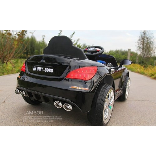 Electric Kids Toy Car - Kids Ride On Car 12v Battery Operated With Music And Light For Boys And Girls - Children Electric Car WMT918P - Black Electric Kids Toy Car - Kids Ride On Car 12v Battery Operated With Music And Light For Boys And Girls - Children Electric Car WMT918P - Black