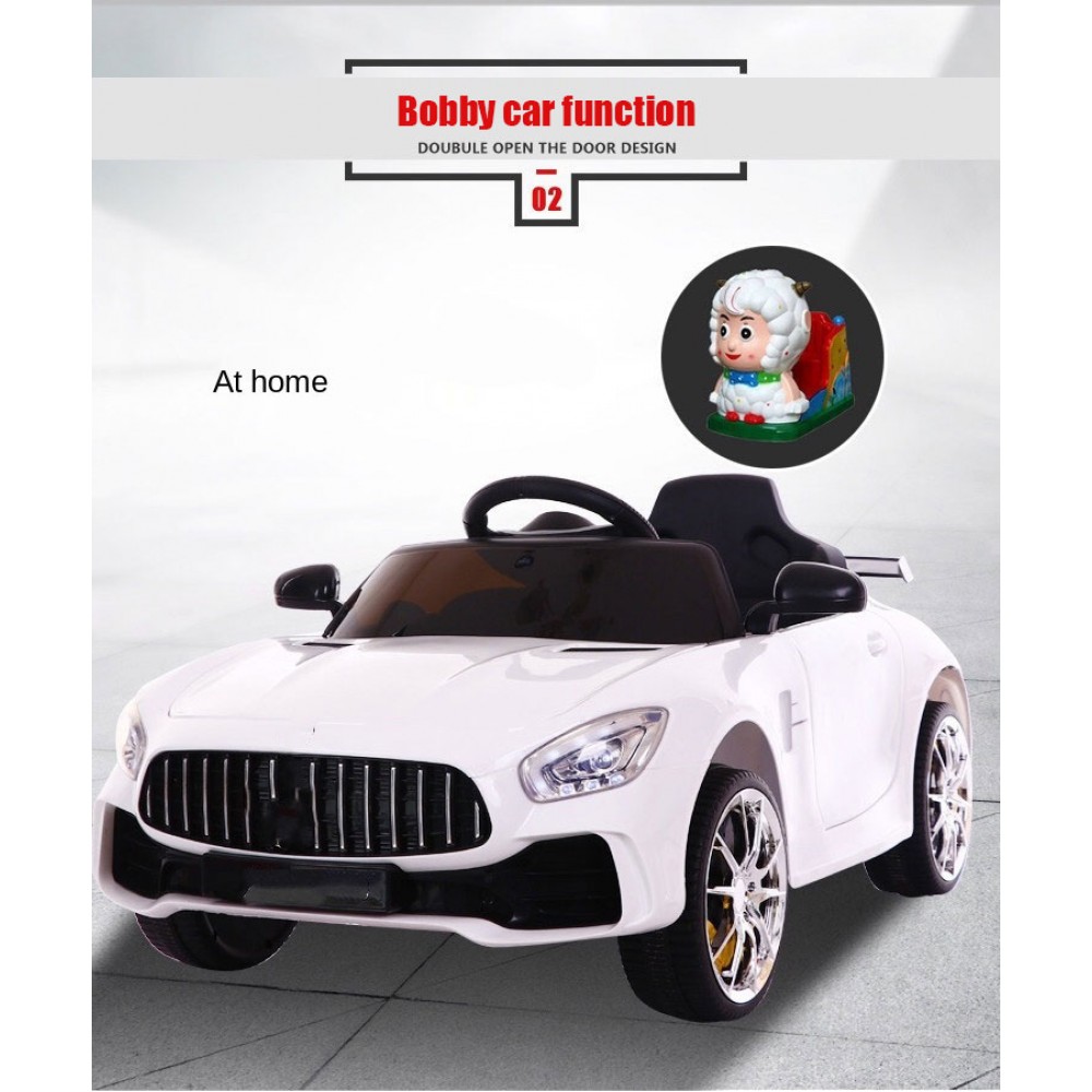 1 Seater Kids Ride On Car - Children Electric Toy Car 12v Battery With Music And Light For Boy And Girls - Electric Toy Kids Car 699P - Black