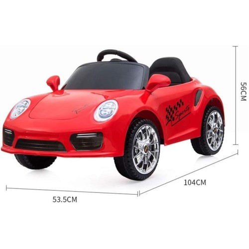 Children Electric Ride On Toy Car - Kids Electric Car 1 Seater 12v Battery Operated With Music And Light - Kids Ride On Car AT2988 - Red 