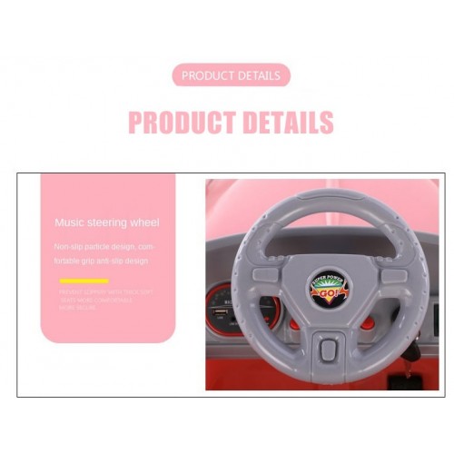 Kids Electric Vintage Car - 1 Seater Children Electric Car With Music And Light And Remote Control - Battery Kids Ride On Car CL18182 - Cream Kids Electric Vintage Car - 1 Seater Children Electric Car With Music And Light And Remote Control - Battery Kids Ride On Car CL18182 - Cream