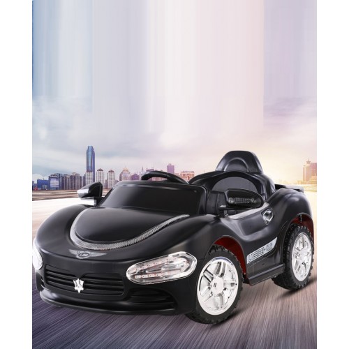 Electric Kids Toy Car - Kids Ride On Car 12v Battery Operated With Music And Light For Boys And Girls - Children Electric Car 888P - Black