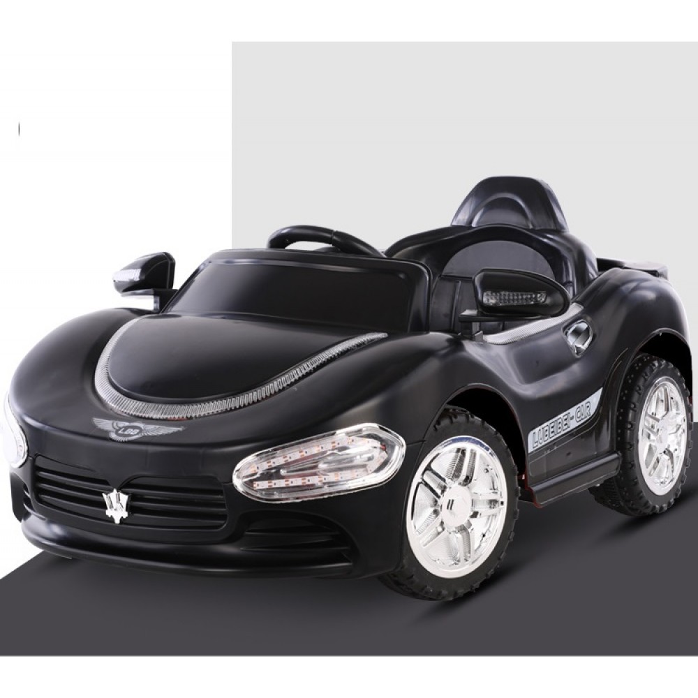Electric Kids Toy Car - Kids Ride On Car 12v Battery Operated With Music And Light For Boys And Girls - Children Electric Car 888P - Black