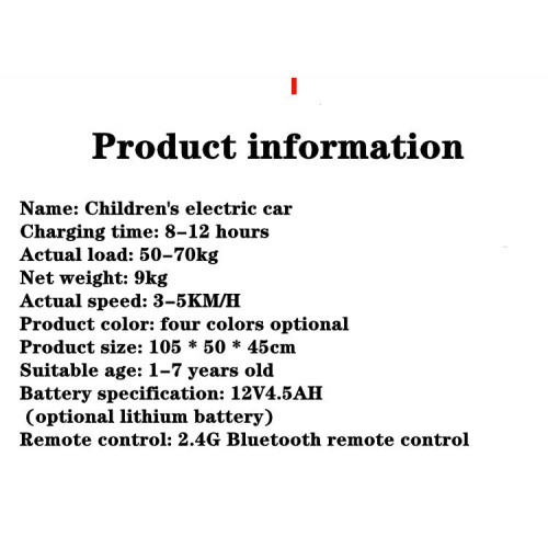 Kids Ride On Toy Car - 1 Seater Electric Toy Car With Music And Light For Boys And Girls With Music And Light - Kids Ride On Car YME6169 - Red Kids Ride On Toy Car - 1 Seater Electric Toy Car With Music And Light For Boys And Girls With Music And Light - Kids Ride On Car YME6169 - Red
