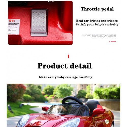 Kids Ride On Toy Car - 1 Seater Electric Toy Car With Music And Light For Boys And Girls With Music And Light - Kids Ride On Car YME6169 - Red Kids Ride On Toy Car - 1 Seater Electric Toy Car With Music And Light For Boys And Girls With Music And Light - Kids Ride On Car YME6169 - Red