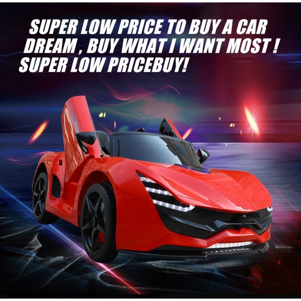 1 Seater Kids Ride On Car - Children Electric Toy Car 12v Battery With Music And Light For Boy And Girls - Electric Toy Kids Car ZBB7587 - Red 