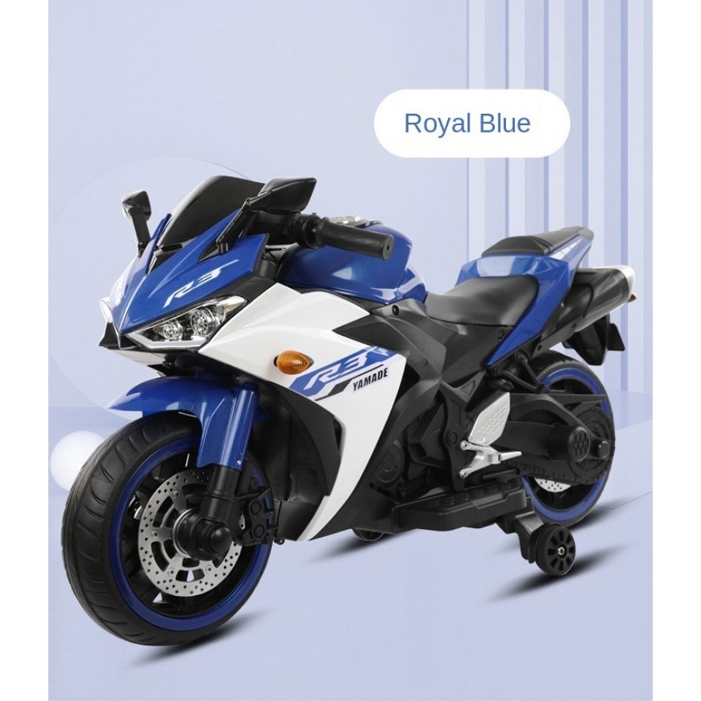 Ride On Bike - Sports R9 Battery Operated Motorbikes 12v For 2 to 8 Years Kids With Brake And Lights - Electric Kids Bike R9( Blue ) Ride On Bike - Sports R9 Battery Operated Motorbikes 12v For 2 to 8 Years Kids With Brake And Lights - Electric Kids Bike R9( Blue )