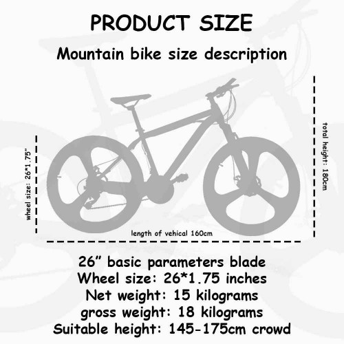 Mountain Cycle MXB004 26T Shimano Gears 21 Speed Dual Disc Brakes For Adults 