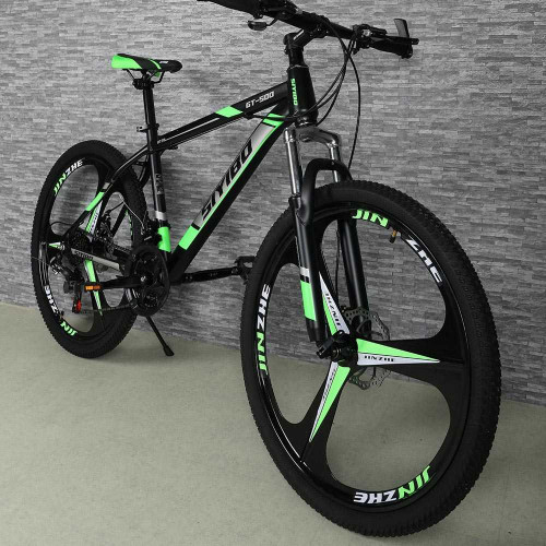 Siyibo GT-524 Macwheel MTB Cycle 26T Shimano Gears 21 Speed Dual Disc Brakes For Adults (Green)
