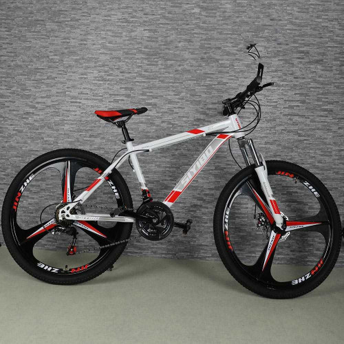 Siyibo GT-524 Macwheel MTB Cycle 26T Shimano Gears 21 Speed Dual Disc Brakes For Adults (White Red)