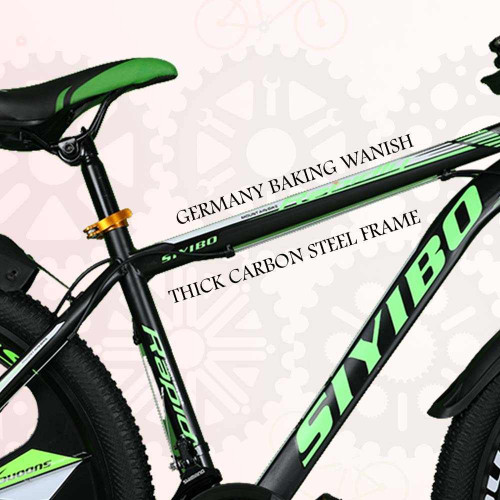 Siyibo MXB003 Mountain Cycle 26T Shimano Gears 21 Speed Dual Disc Brakes For Adults (Green) Siyibo MXB003 Mountain Cycle 26T Shimano Gears 21 Speed Dual Disc Brakes For Adults (Green)