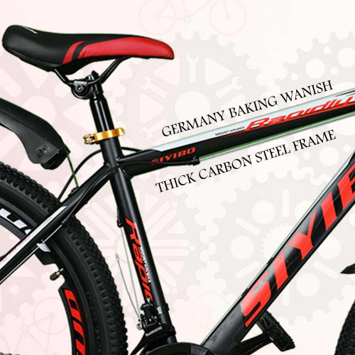 Siyibo MXB003 Mountain Cycle 26T Shimano Gears 21 Speed Dual Disc Brakes For Adults (Red) Siyibo MXB003 Mountain Cycle 26T Shimano Gears 21 Speed Dual Disc Brakes For Adults (Red)