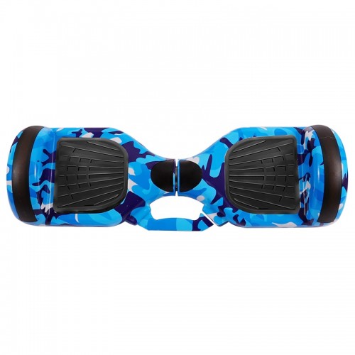 Electric Skateboard Hoverboard With Led Light Up Wheels For Adults & Kids - Blue Military