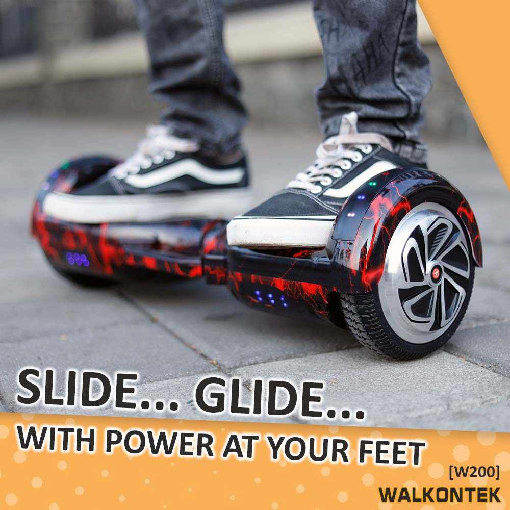 Hoverboard With 6.5 Wheel, Bluetooth, Led On Wheel For Kids & Adults - Redfire