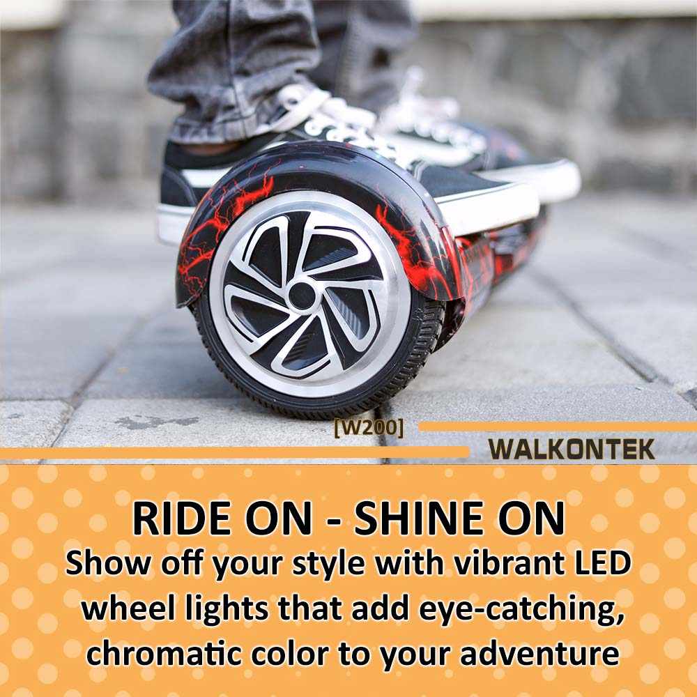 Hoverboard With 6.5 Wheel, Bluetooth, Led On Wheel For Kids & Adults - Redfire Hoverboard With 6.5 Wheel, Bluetooth, Led On Wheel For Kids & Adults - Redfire