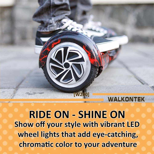 Hoverboard With 6.5 Wheel, Bluetooth, Led On Wheel For Kids & Adults - Redfire