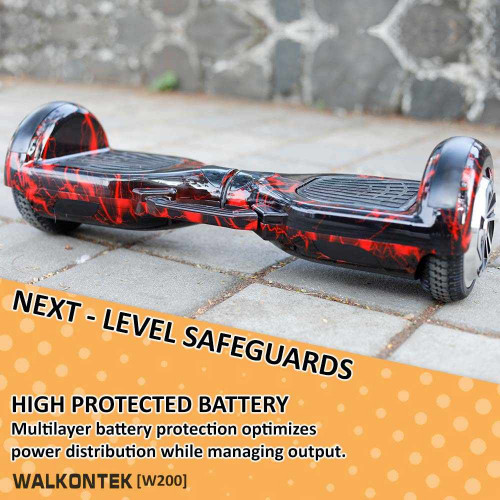 Hoverboard With 6.5 Wheel, Bluetooth, Led On Wheel For Kids & Adults - Redfire