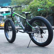COOLKI SS026 Fat Tyre Cycle For Kids and Adults 26T Shimano Multi Speed Gears In Steel Body (Grey Green) COOLKI SS026 Fat Tyre Cycle For Kids and Adults 26T Shimano Multi Speed Gears In Steel Body (Grey Green)