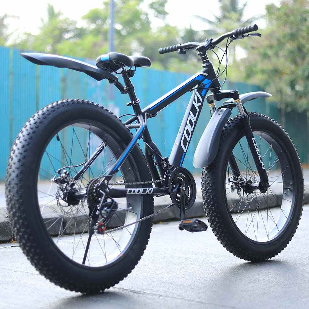COOLKI SS026 Fat Tyre Cycle For Kids and Adults 26T Shimano Multi Speed Gears In Steel Body (Black Blue) COOLKI SS026 Fat Tyre Cycle For Kids and Adults 26T Shimano Multi Speed Gears In Steel Body (Black Blue)
