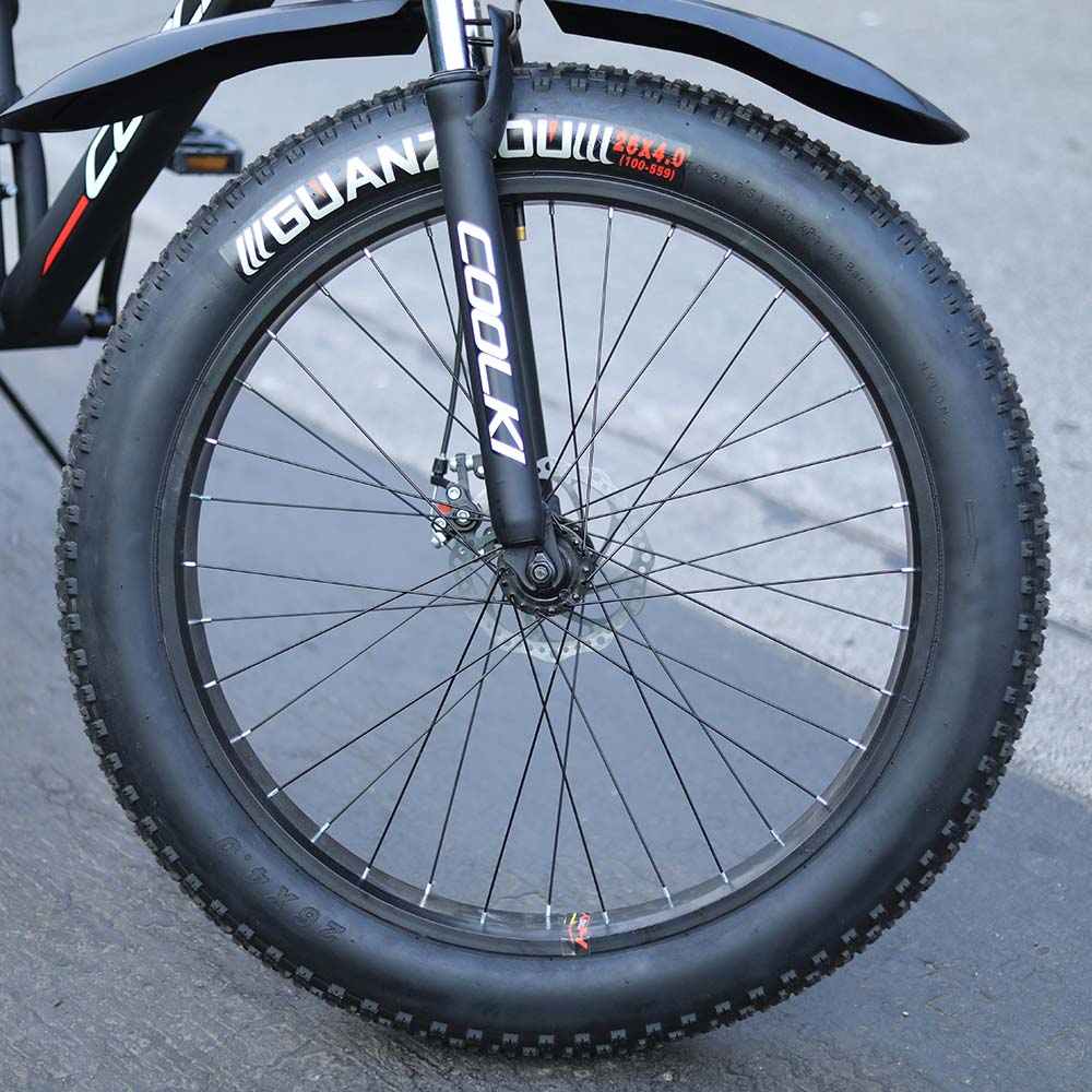 COOLKI SS026 Fat Tyre Cycle For Kids and Adults 26T Shimano Multi Speed Gears In Steel Body (Black Red) COOLKI SS026 Fat Tyre Cycle For Kids and Adults 26T Shimano Multi Speed Gears In Steel Body (Black Red)