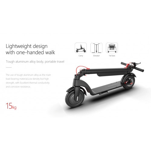 X8 adult folding electric scooter With aluminum alloy Body And battery 36V10AH lithium