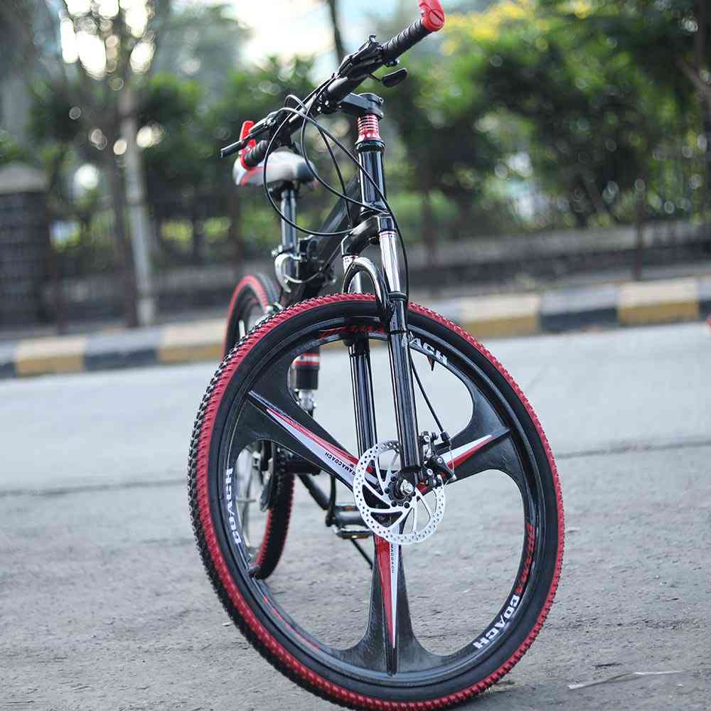 Walkontek Kaka001 Foldable Mountain Bicycle 21 Shimnao Gears 26 inch tyre with Hydraulic Suspension (Black N Red) Walkontek Kaka001 Foldable Mountain Bicycle 21 Shimnao Gears 26 inch tyre with Hydraulic Suspension (Black N Red)
